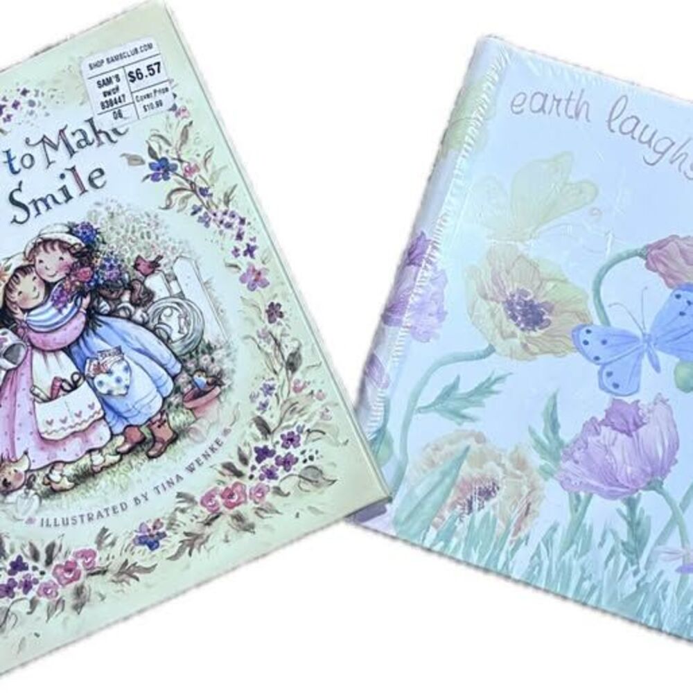 A Hug to Make You Smile & “Earth Laughs in Flowers” Book Bundle NWT Friend Gift